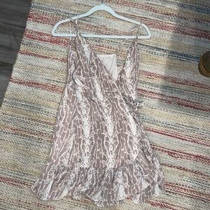 Snake skin wrap dress